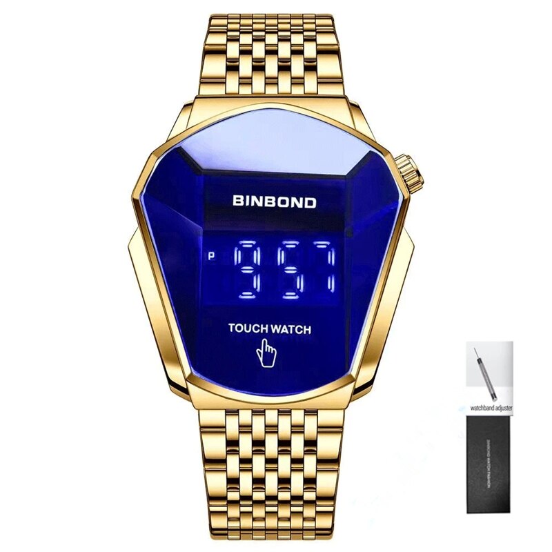 2023 BINBOND Fashion Men's Watch, Large watch style, motorcycle concept, business Style, Waterproof watch,black technology watch