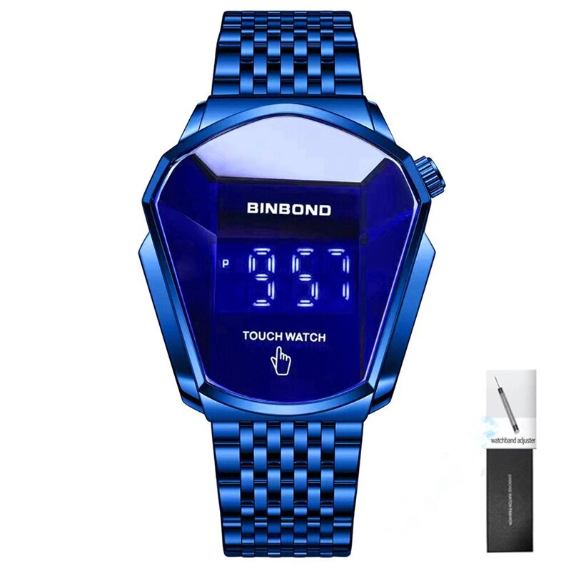 2023 BINBOND Fashion Men's Watch, Large watch style, motorcycle concept, business Style, Waterproof watch,black technology watch