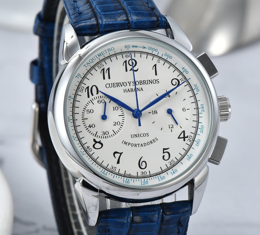 2023 New Men's Watch CYS Historiador Watch Multi-function Luxury Watch Fashion Classic Leather Strap Waterproof Quartz Watch