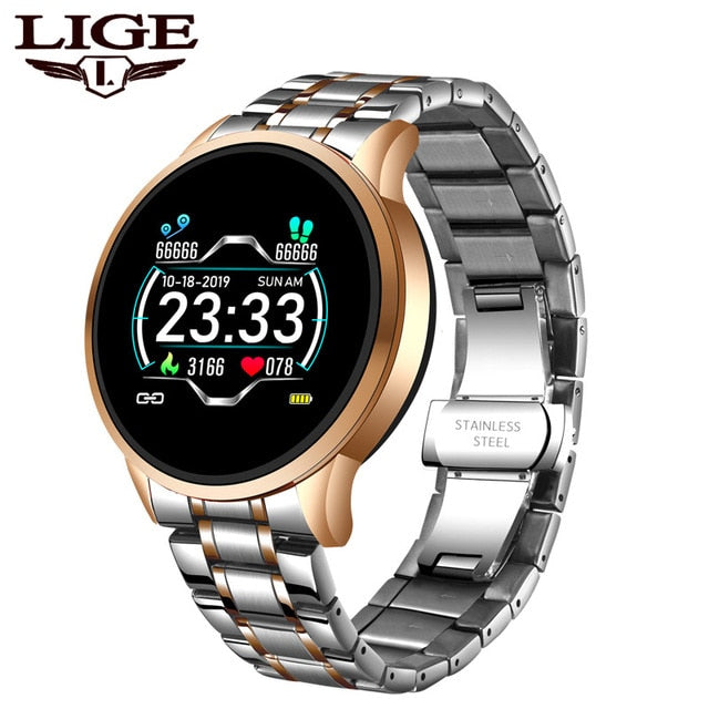 LIGE New Smart Watch Men Heart Rate Blood Pressure Information Reminder Sport Waterproof Smart Watch for Android IOS Phone. - THEFASHIONBRANDS