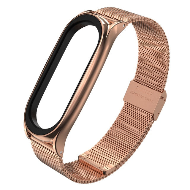 Mi Band 5 Strap For Xiaomi Mi Band 4 Strap Metal Milanese Stainless Steel Compatible Bracelet Wrist Pulseira Mi band 3 Correa - THEFASHIONBRANDS