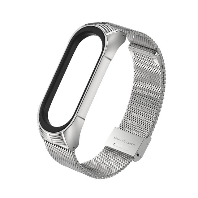 Mi Band 5 Strap For Xiaomi Mi Band 4 Strap Metal Milanese Stainless Steel Compatible Bracelet Wrist Pulseira Mi band 3 Correa - THEFASHIONBRANDS