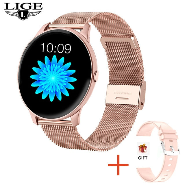 LIGE Fashion Smart Watch Ladies Heart Rate Blood Pressure Multifunctional Sport Watch Men Woman Waterproof Smartwatch Women. - THEFASHIONBRANDS