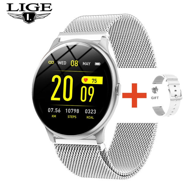 LIGE Fashion Smart Watch Ladies Heart Rate Blood Pressure Multifunctional Sport Watch Men Woman Waterproof Smartwatch Women. - THEFASHIONBRANDS