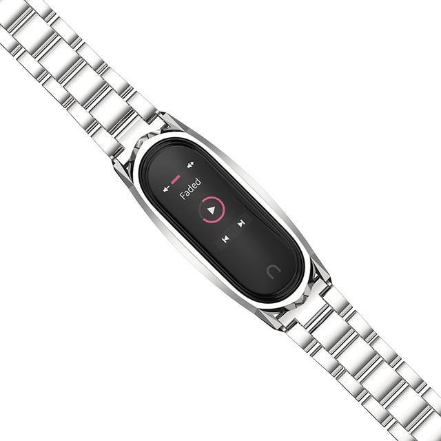 For Mi Band 5 Strap For Xiaomi Band 4 3 NFC Strap Bracelet Metal Stainless Steel Global Version Compatible Wristbands Correa - THEFASHIONBRANDS