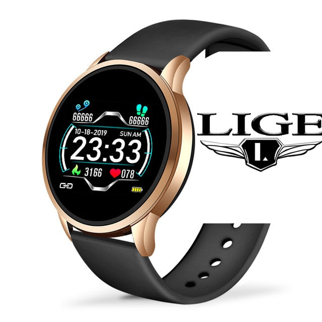 LIGE New Smart Watch Men Heart Rate Blood Pressure Information Reminder Sport Waterproof Smart Watch for Android IOS Phone. - THEFASHIONBRANDS