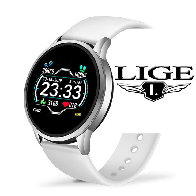 LIGE New Smart Watch Men Heart Rate Blood Pressure Information Reminder Sport Waterproof Smart Watch for Android IOS Phone. - THEFASHIONBRANDS