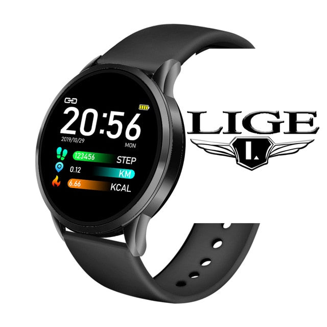 LIGE New Smart Watch Men Heart Rate Blood Pressure Information Reminder Sport Waterproof Smart Watch for Android IOS Phone. - THEFASHIONBRANDS