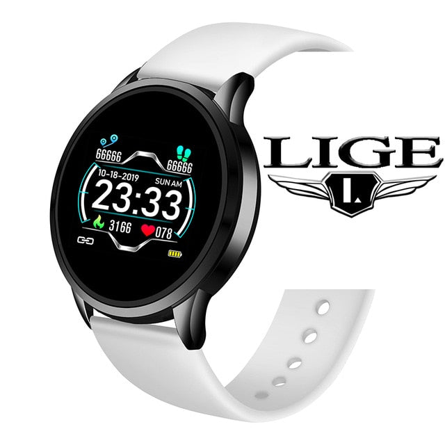 LIGE New Smart Watch Men Heart Rate Blood Pressure Information Reminder Sport Waterproof Smart Watch for Android IOS Phone. - THEFASHIONBRANDS
