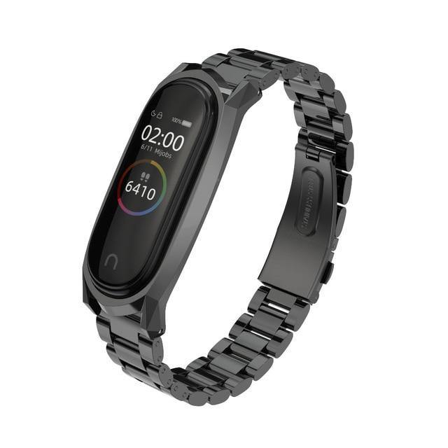 For Mi Band 5 Strap NFC Metal Stainless Steel For Xiaomi Mi Band 4 3 Strap Global Version Compatible Bracelet Miband Wristband - THEFASHIONBRANDS
