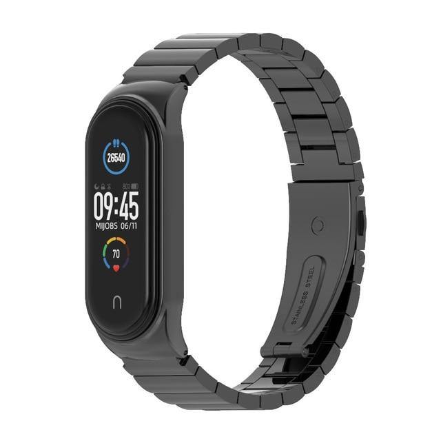 For Mi Band 5 Strap NFC Metal Stainless Steel For Xiaomi Mi Band 4 3 Strap Global Version Compatible Bracelet Miband Wristband - THEFASHIONBRANDS