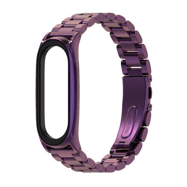 For Mi Band 5 Strap NFC Metal Stainless Steel For Xiaomi Mi Band 4 3 Strap Global Version Compatible Bracelet Miband Wristband - THEFASHIONBRANDS
