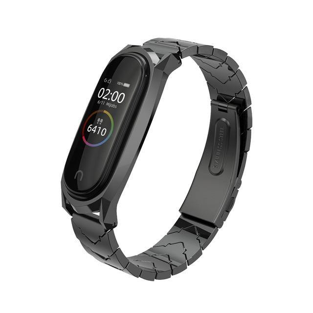 For Mi Band 5 Strap NFC Metal Stainless Steel For Xiaomi Mi Band 4 3 Strap Global Version Compatible Bracelet Miband Wristband - THEFASHIONBRANDS