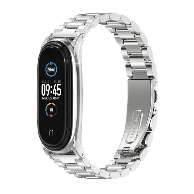 For Mi Band 5 Strap For Xiaomi Band 4 3 NFC Strap Bracelet Metal Stainless Steel Global Version Compatible Wristbands Correa - THEFASHIONBRANDS