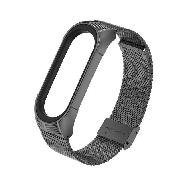 For Mi Band 5 Strap NFC Metal Stainless Steel For Xiaomi Mi Band 4 3 Strap Global Version Compatible Bracelet Miband Wristband - THEFASHIONBRANDS