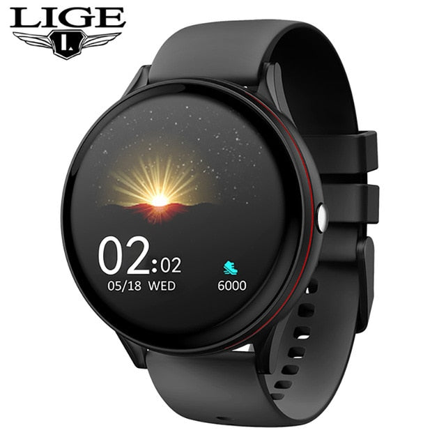 LIGE Full Touch Screen Smart Watch Women Multifunctional Sport Heart Rate Blood Pressure IP68 Waterproof Smartwatch+Box - THEFASHIONBRANDS