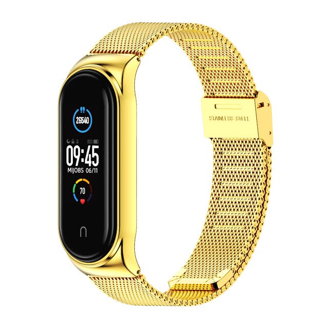 Mi Band 5 Strap For Xiaomi Mi Band 4 Strap Metal Milanese Stainless Steel Compatible Bracelet Wrist Pulseira Mi band 3 Correa - THEFASHIONBRANDS