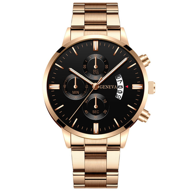 Fashion Men Luxury Stainless Steel Watch Calendar Date Quartz Wrist Watch Watches for Man Business Leather Clock часы мужские