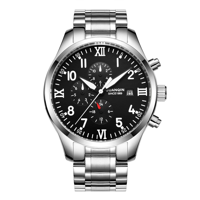 GUANQIN Mechanical Watch Men Black Luxury Brand Watch Sport Waterproof Luminou Automatic Watch 2023 Chinese Wrist Watch