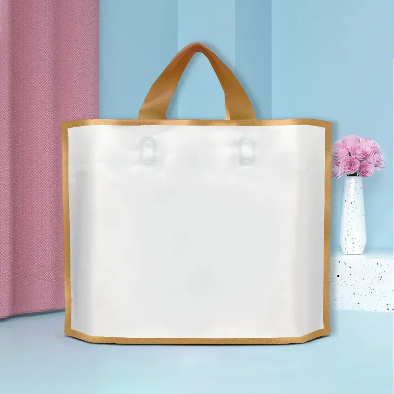 Custom logo frosted shopping bags plastic gift bags - TIMECRAFT