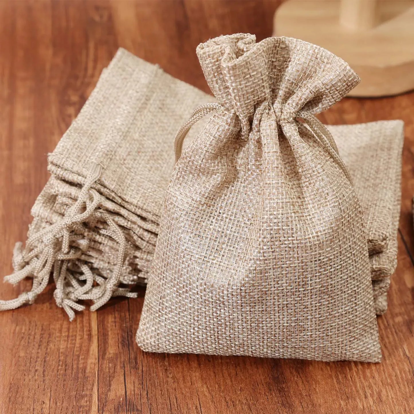 Drawstring Burlap Gift Bags Coffee Bean Linen Bag - TIMECRAFT