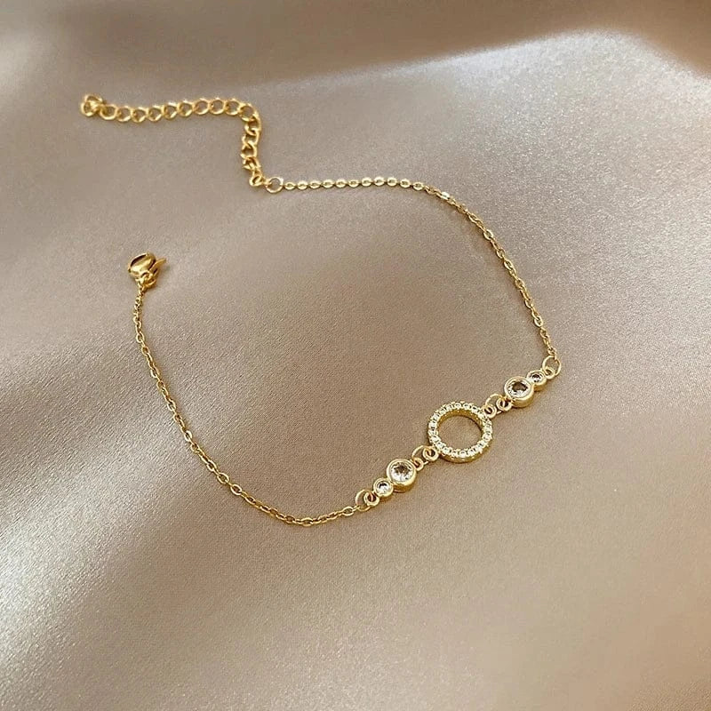 New Luxury Gold Zircon Bracelet for Women Elegant
