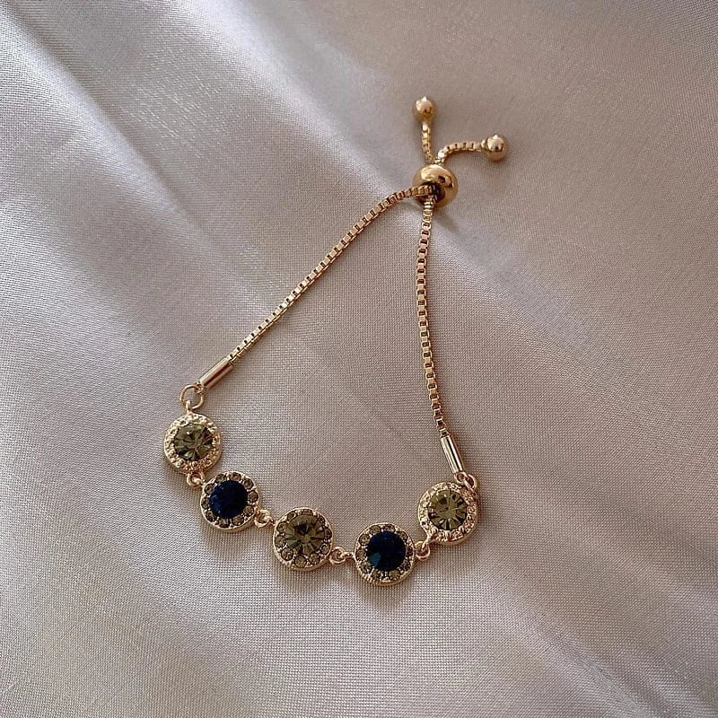 New Luxury Gold Zircon Bracelet for Women Elegant