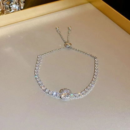 New Luxury Gold Zircon Bracelet for Women Elegant