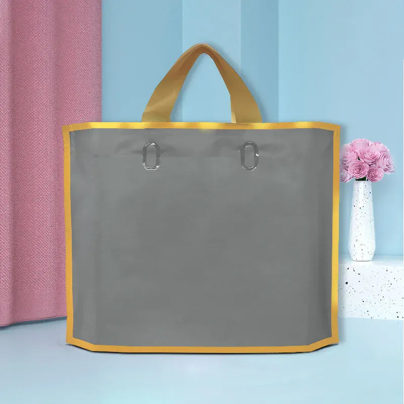 Custom logo frosted shopping bags plastic gift bags - TIMECRAFT