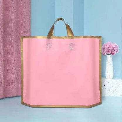 Custom logo frosted shopping bags plastic gift bags - TIMECRAFT