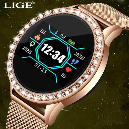 LIGE Fashion smart watch women men Sport waterproof clock Heart rate sleep monitor For iPhone Call reminder Bluetooth smartwatch - THEFASHIONBRANDS