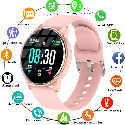 Women Smart Watch Real-time Weather Forecast Activity Tracker Heart Rate Monitor Sports Ladies Smart Watch Men For Android IOS. - THEFASHIONBRANDS