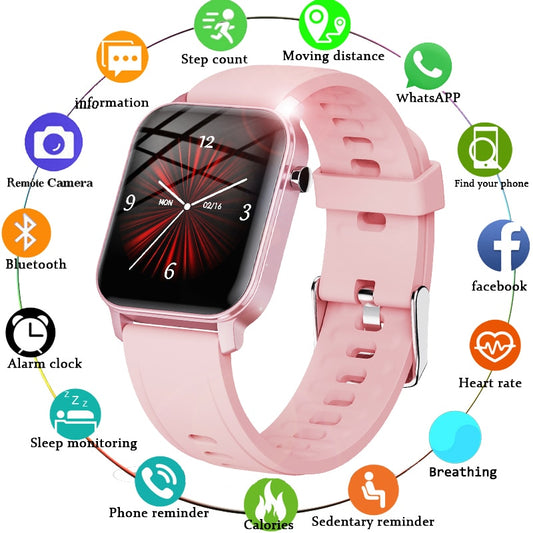 LIGE Women Smart Watch IP68 Waterproof 1.4" Full Touch Screen Sport Smart Watch Women Heart Rate Fitness Tracker Men smart watch - THEFASHIONBRANDS