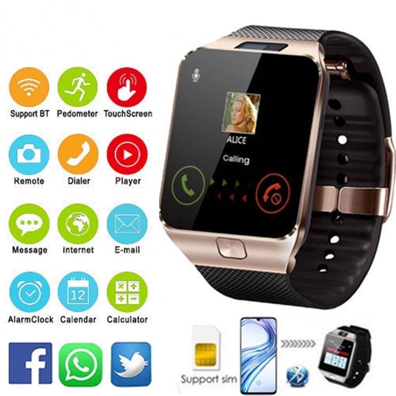 Bluetooth Smart Watch men android phone bluetooth Watch Waterproof Camera Sim Card Smartwatch Call Bracelet Watch DZ09 - THEFASHIONBRANDS