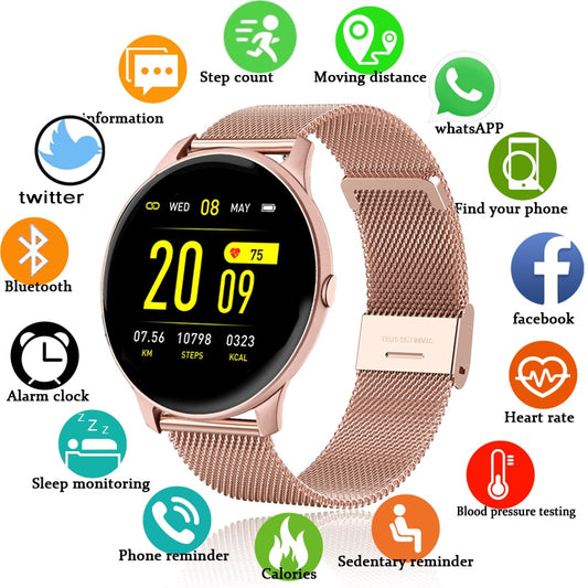 LIGE Fashion Smart Watch Ladies Heart Rate Blood Pressure Multifunctional Sport Watch Men Woman Waterproof Smartwatch Women. - THEFASHIONBRANDS