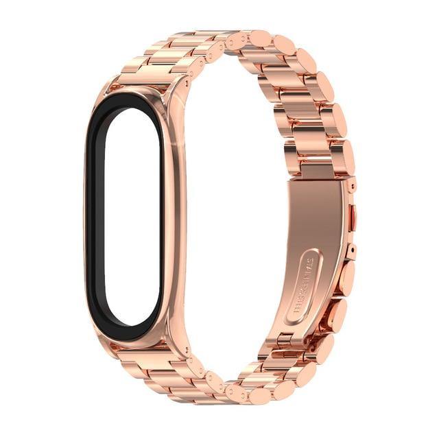 For Mi Band 5 Strap NFC Metal Stainless Steel For Xiaomi Mi Band 4 3 Strap Global Version Compatible Bracelet Miband Wristband - THEFASHIONBRANDS