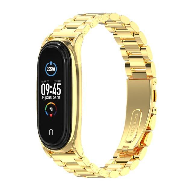For Mi Band 5 Strap NFC Metal Stainless Steel For Xiaomi Mi Band 4 3 Strap Global Version Compatible Bracelet Miband Wristband - THEFASHIONBRANDS