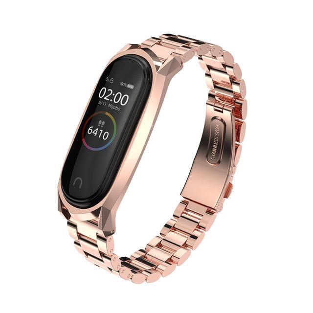 For Mi Band 5 Strap For Xiaomi Band 4 3 NFC Strap Bracelet Metal Stainless Steel Global Version Compatible Wristbands Correa - THEFASHIONBRANDS