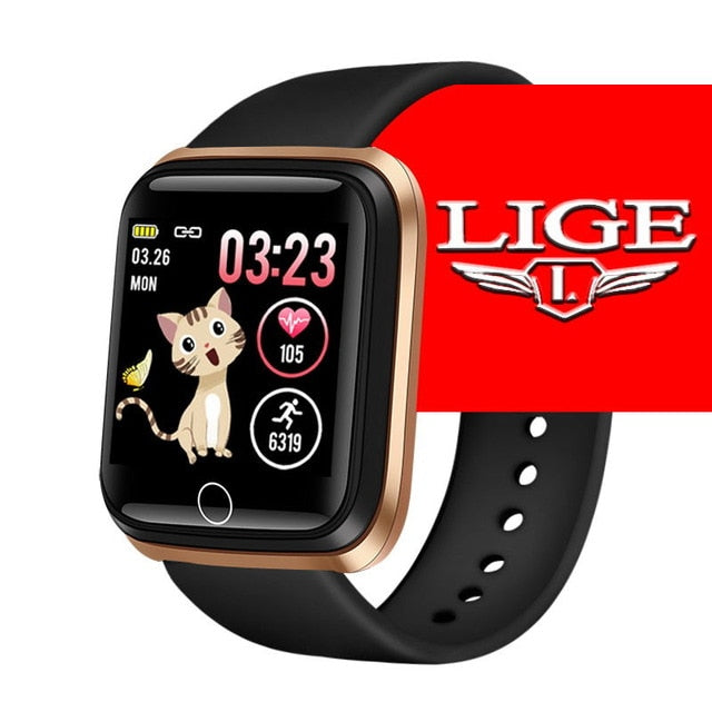 LIGE Smart Watch Women Sports Smart Bracelet IP67 Waterproof Watch Pedometer Heart Rate Monitor LED color screen for Android ios - THEFASHIONBRANDS