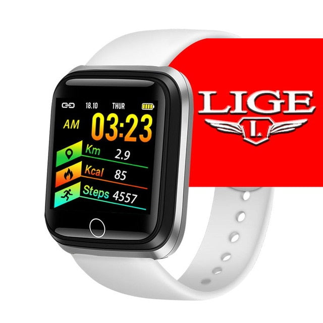 LIGE Smart Watch Women Sports Smart Bracelet IP67 Waterproof Watch Pedometer Heart Rate Monitor LED color screen for Android ios - THEFASHIONBRANDS