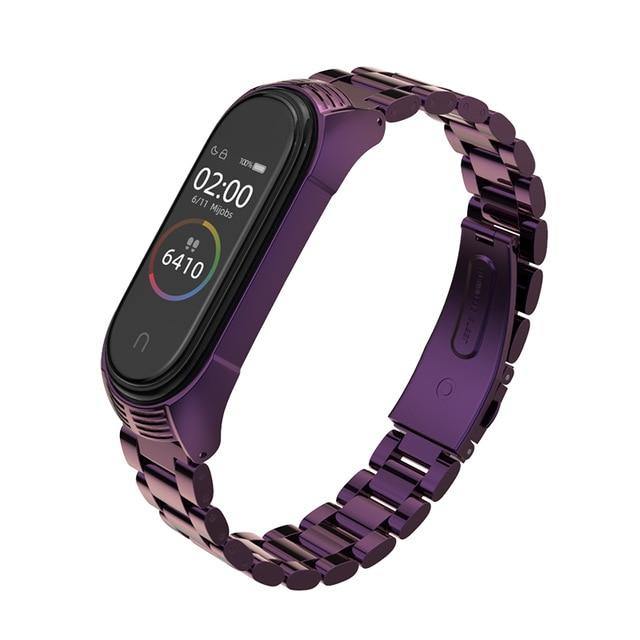 For Mi Band 5 Strap NFC Metal Stainless Steel For Xiaomi Mi Band 4 3 Strap Global Version Compatible Bracelet Miband Wristband - THEFASHIONBRANDS