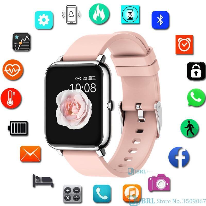 Fashion Full Touch SmartWatch Square Women Men Sport Watch Electronic Ladies Wrist Watch For Andriod Ios Smart Clock Smart watch. - THEFASHIONBRANDS