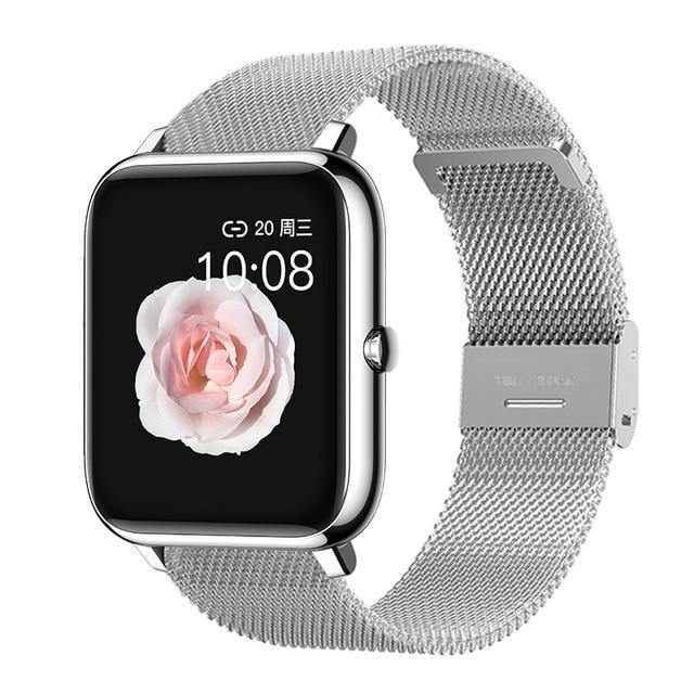 Fashion Full Touch SmartWatch Square Women Men Sport Watch Electronic Ladies Wrist Watch For Andriod Ios Smart Clock Smart watch. - THEFASHIONBRANDS