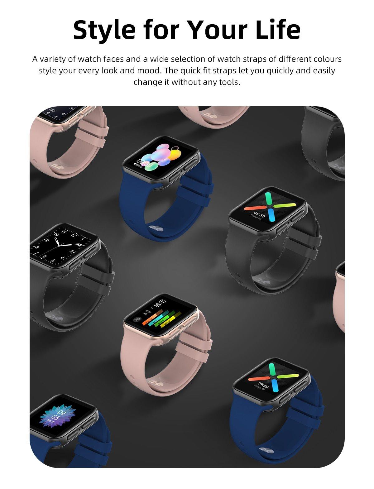GTA 1.4 Inch Smart Watch Fitness Bracelet - THEFASHIONBRANDS