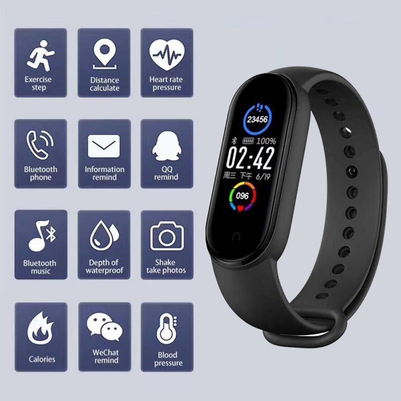 M5 Smart Fitness Tracker Bracelet - THEFASHIONBRANDS