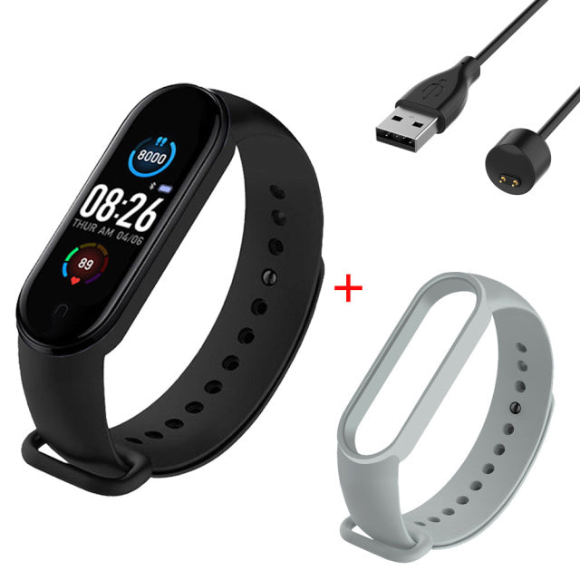 M5 Smart Bracelet Sports Fitness Tracker Women Men&#39;s Digital Wrist Watch Heart Rate Health Monitor Digital Clock For Android IOS