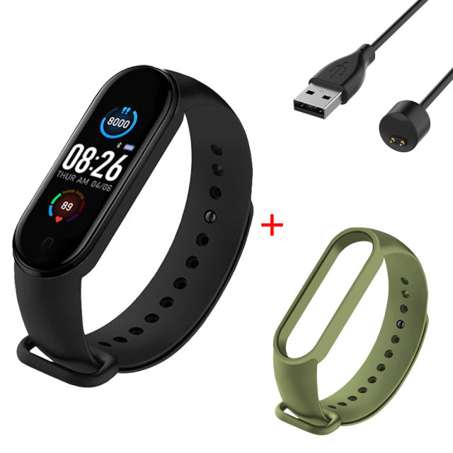 M5 Smart Bracelet Sports Fitness Tracker Women Men&#39;s Digital Wrist Watch Heart Rate Health Monitor Digital Clock For Android IOS