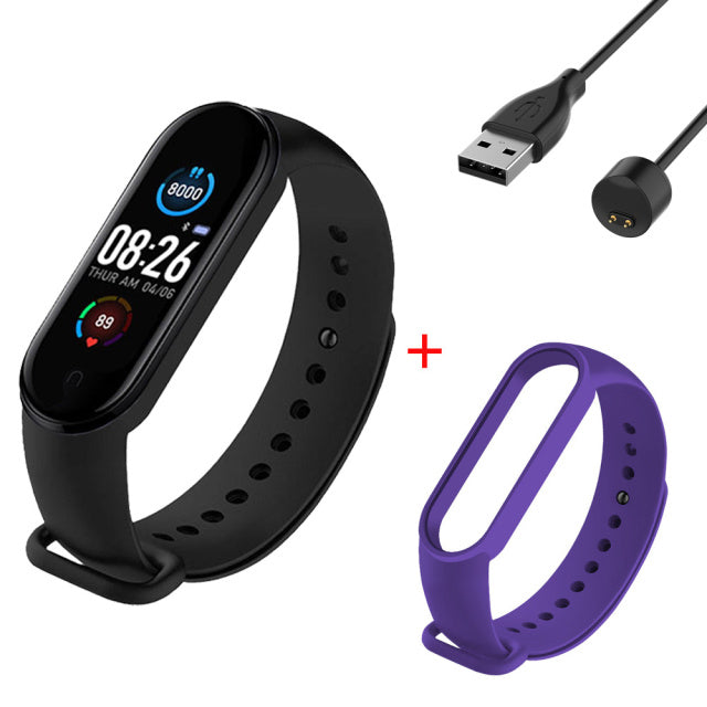 M5 Smart Bracelet Sports Fitness Tracker Women Men&#39;s Digital Wrist Watch Heart Rate Health Monitor Digital Clock For Android IOS