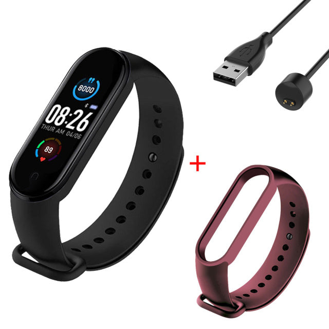 M5 Smart Bracelet Sports Fitness Tracker Women Men&#39;s Digital Wrist Watch Heart Rate Health Monitor Digital Clock For Android IOS