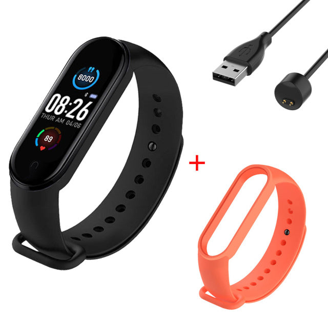 M5 Smart Bracelet Sports Fitness Tracker Women Men&#39;s Digital Wrist Watch Heart Rate Health Monitor Digital Clock For Android IOS